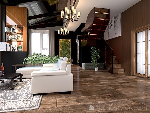 Hallway / Kitchen 3d design renderings