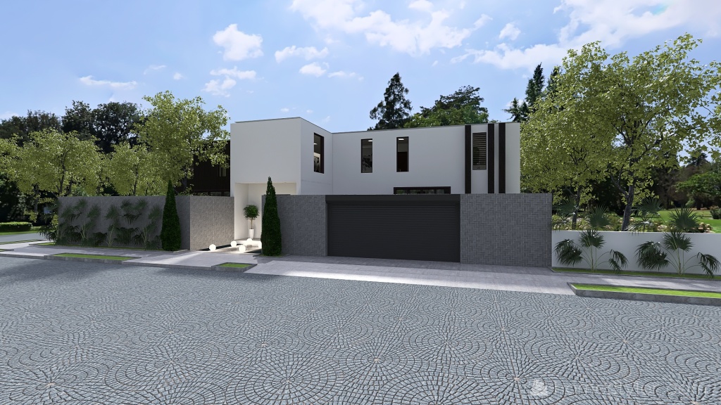 Modern Garden home 3d design renderings