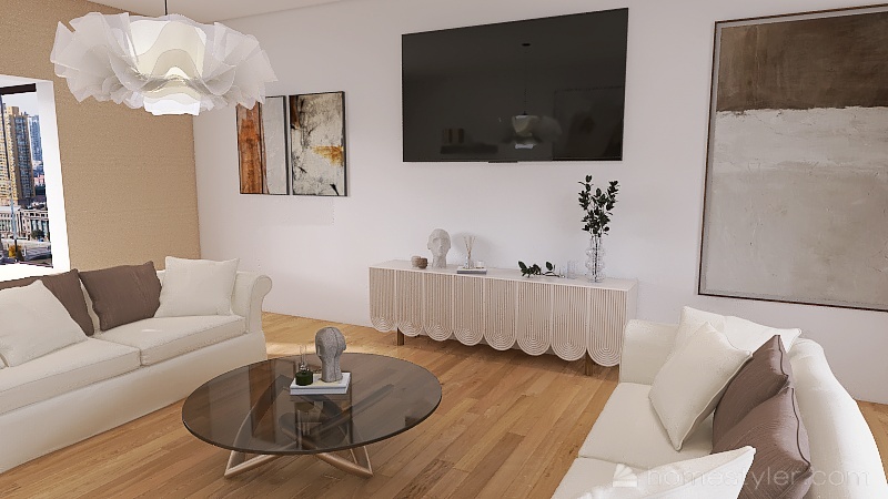 Cozy Living Room 3d design renderings