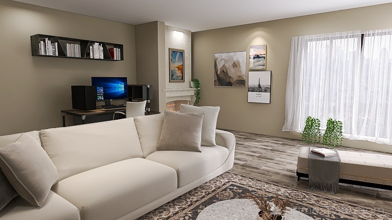 Scandinavian Style Living Room 3d design renderings