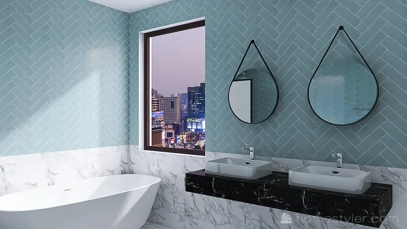 Primary bathroom 3d design renderings