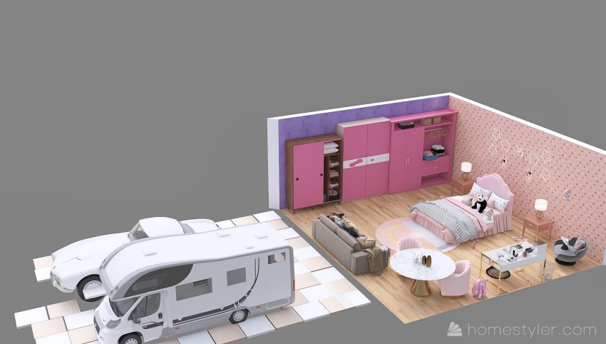 Pink and Purple Bedroom-For Pink Designs and Abby White :) 3d design picture 42.6