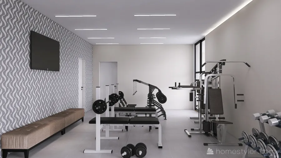 Espace de Gym 3d design renderings