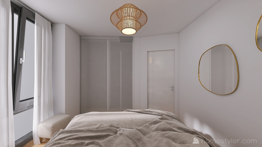 Chambre parentale 3d design renderings