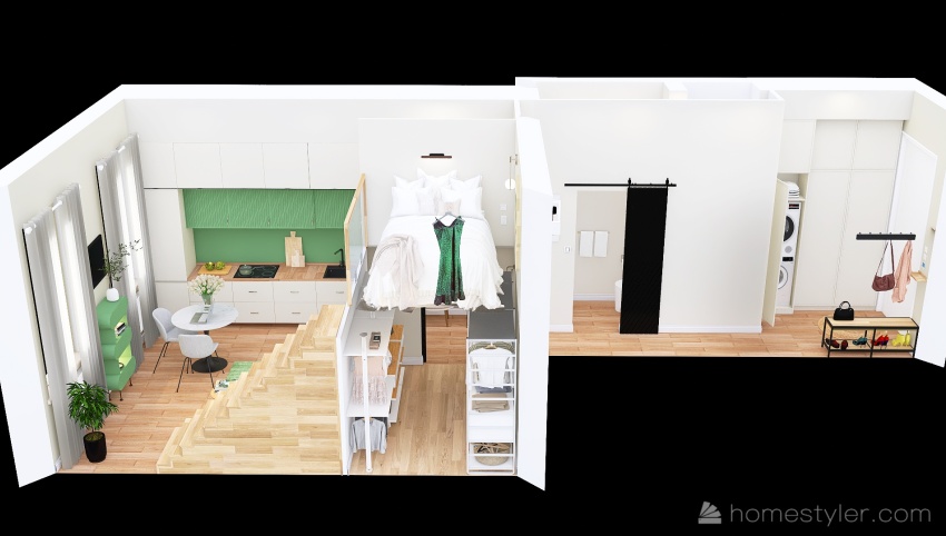 #StPatrickContest - Small apartment 3d design picture 40.25
