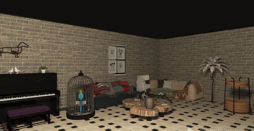 midnight house 3d design renderings