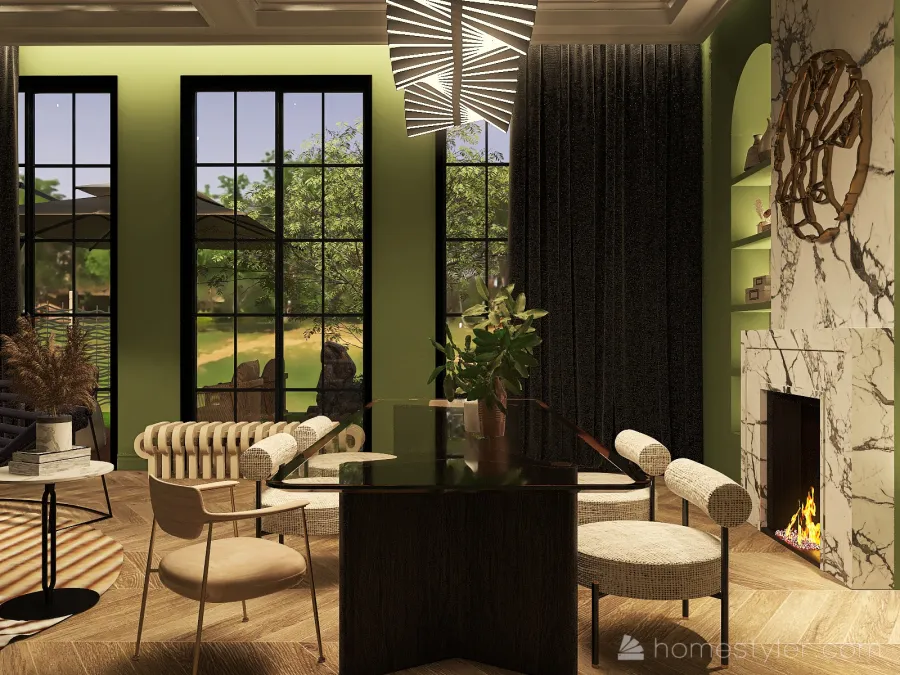 #StPatrickContest Luxury Green Room 3d design renderings