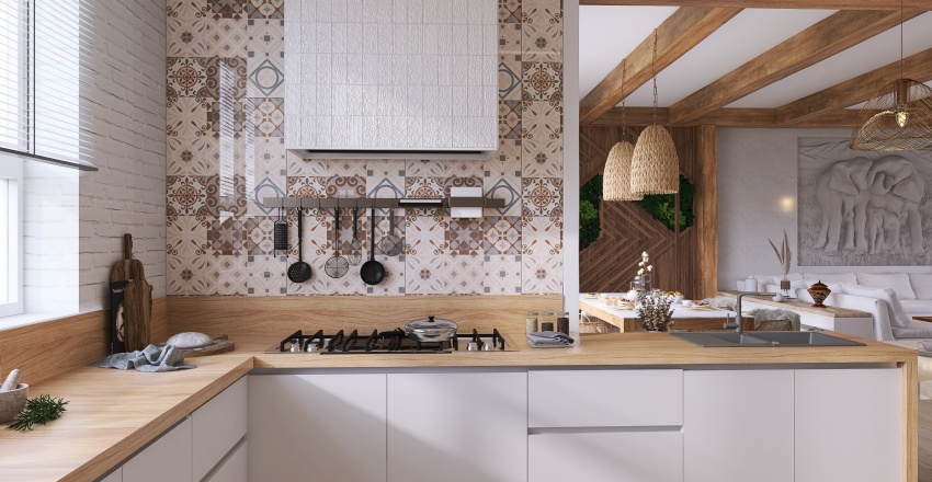 #KitchenContest- Cocina de casa de campo. 3d design renderings