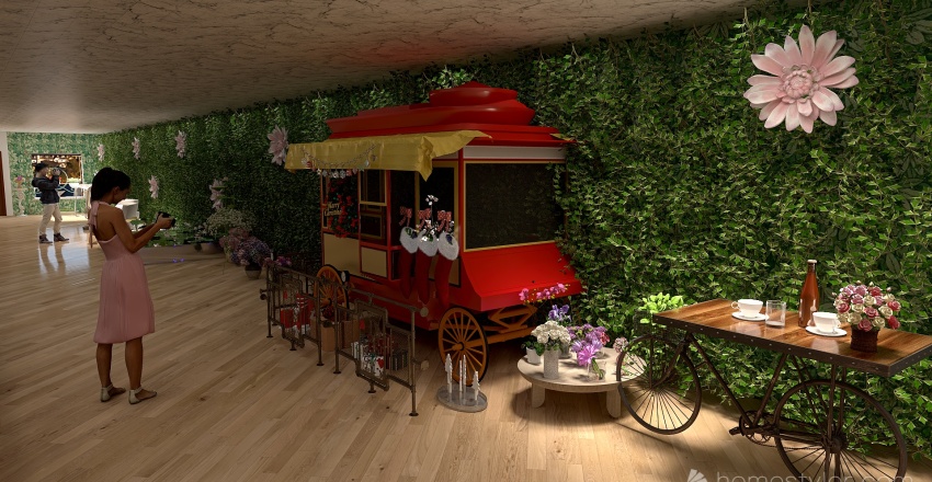 Flower Shop 3d design renderings