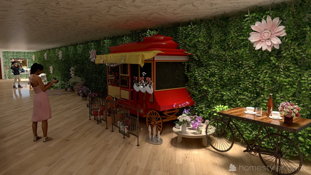 Flower Shop 3d design renderings