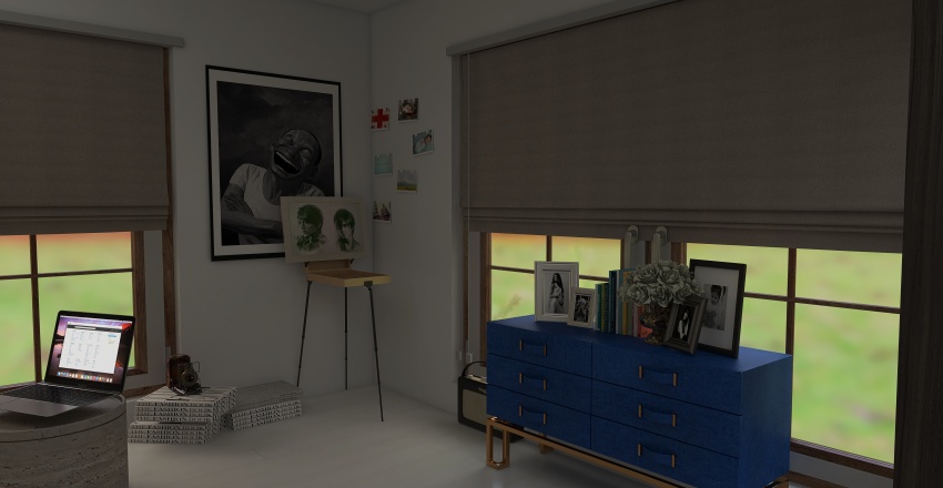 Modern Photography Office and Studio 3d design renderings