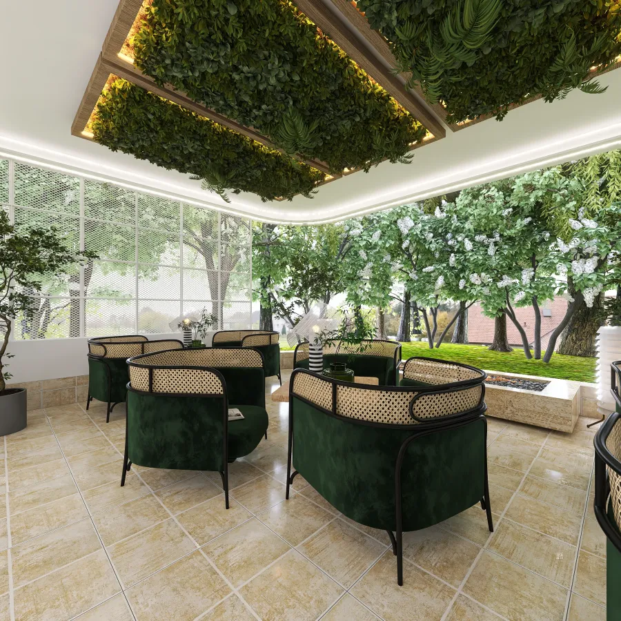 Outdoor seating/dining 3d design renderings