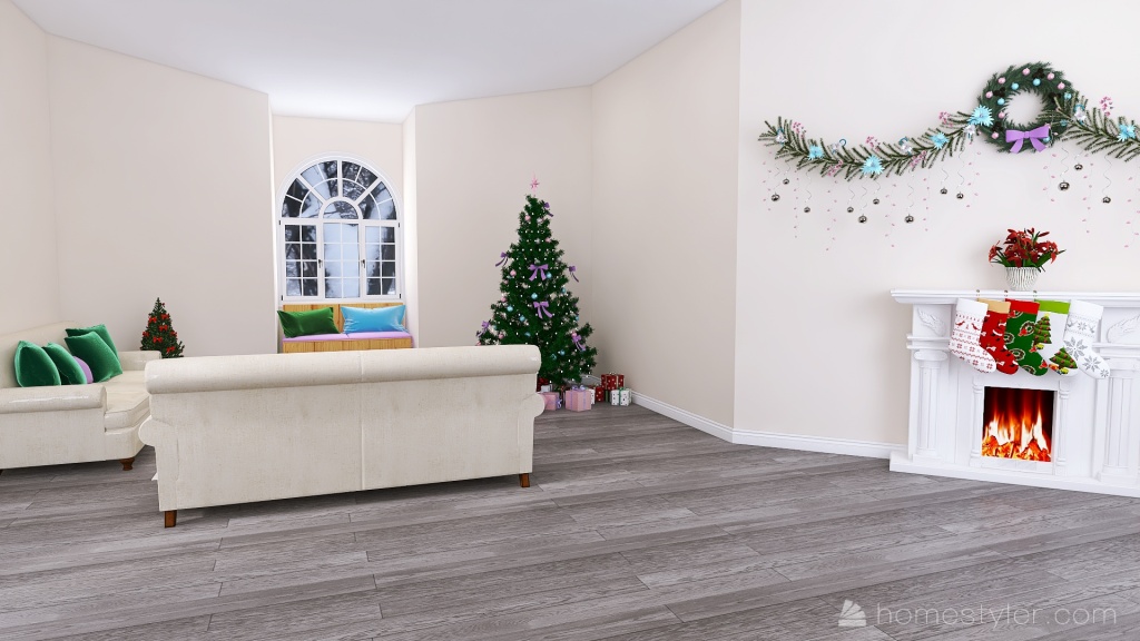 Pastel Christmas 3d design renderings