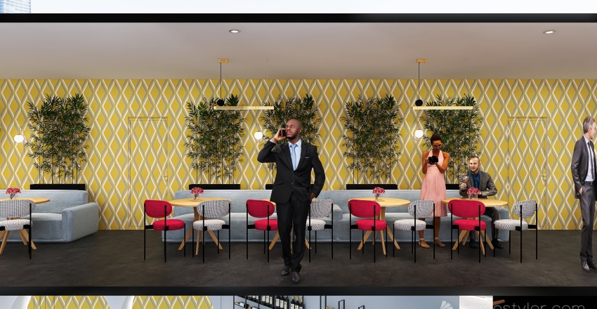 #MilanDesignWeek Restaurant 3d design renderings