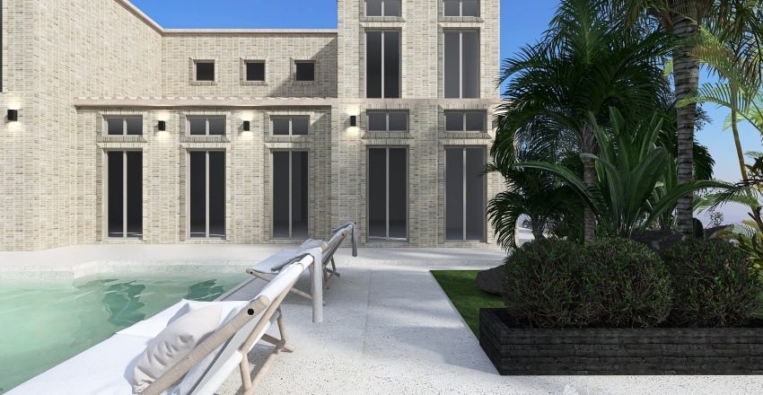 Modern stone paradise 3d design renderings