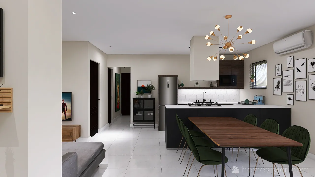 LivingDiningRoom 3d design renderings