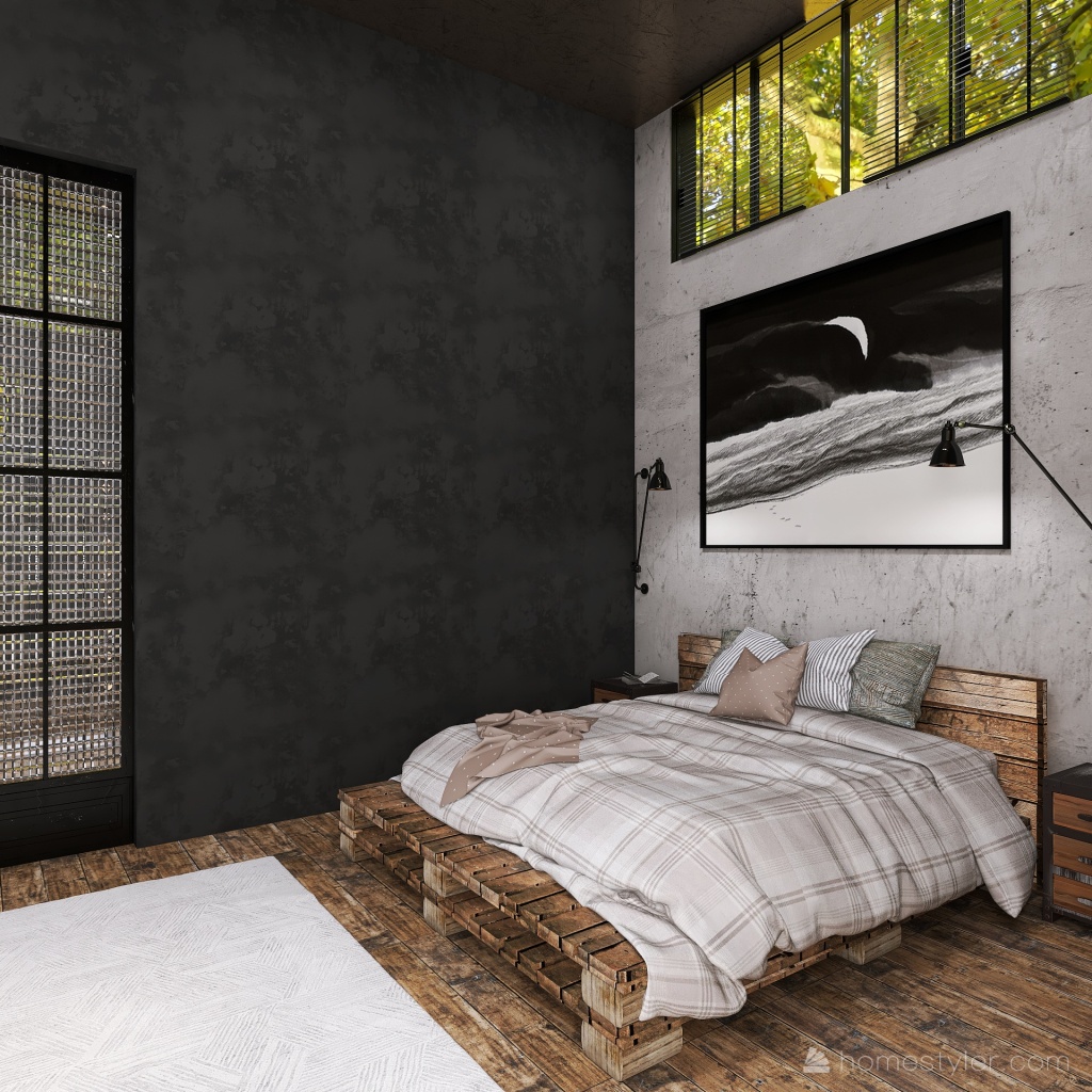 Industrial Style house 3d design renderings
