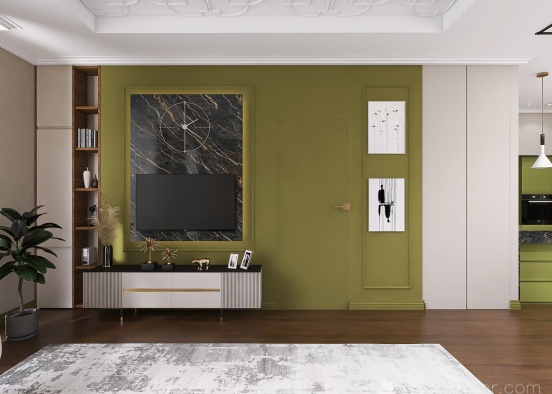 Green living room #StPatrickContest Design Rendering