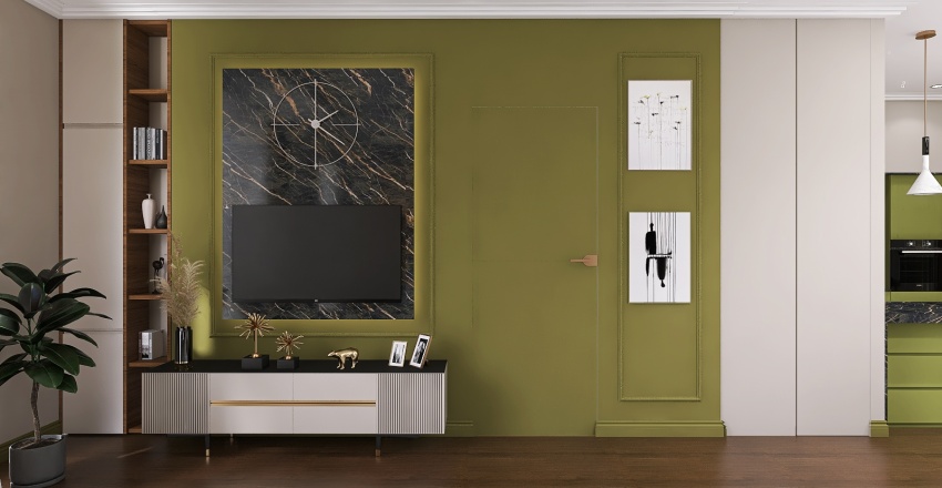 Green living room #StPatrickContest 3d design renderings