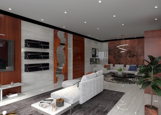 Cherry and Black Marble Home Barton Creek Design Rendering
