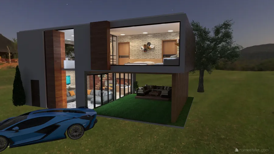 Casa moderna 1 3d design renderings