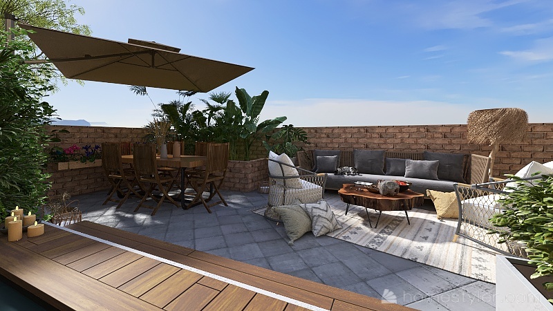 Villa con Piscina 3d design renderings