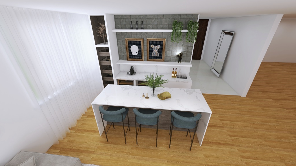 Stefy & Felipe Living Room 3d design renderings