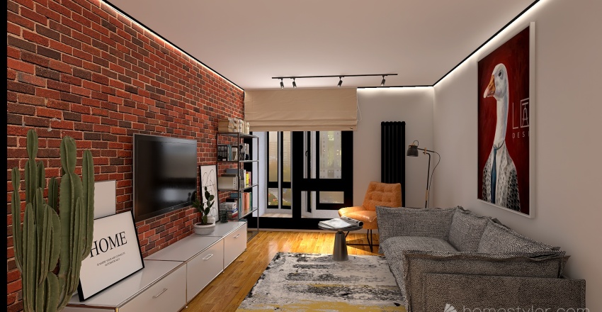 Проект 3х комнатной квартиры 3d design renderings