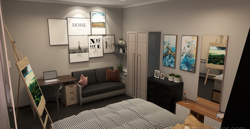 Bedroom artist 3d design renderings