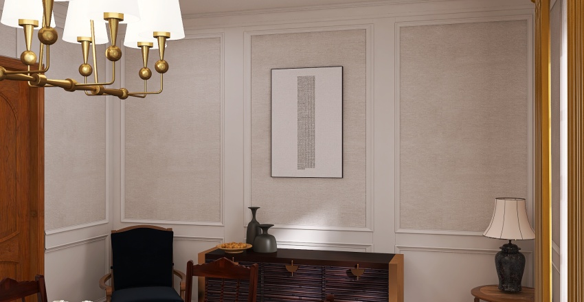 Timeless Elegant Dining Room 3d design renderings