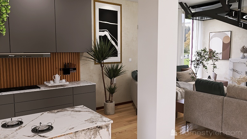 Small Apartment Living room 3d design renderings