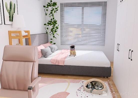 pink dream room Design Rendering