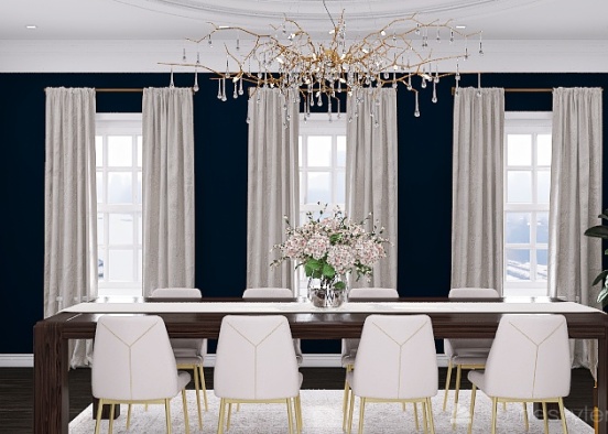 elegant dining room project Design Rendering