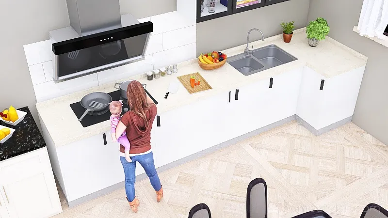 Kitchen-cocina 3d design renderings
