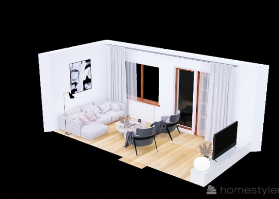living room App. L Design Rendering