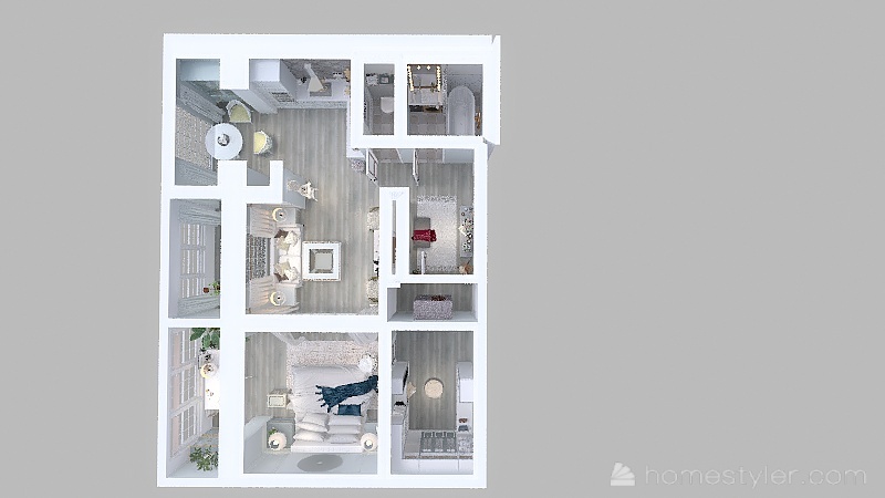 Shabby Chic apartments 3d design picture 108.48