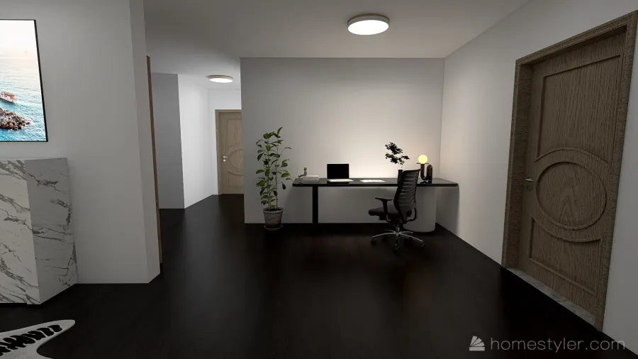 Base room with living room 3d design renderings