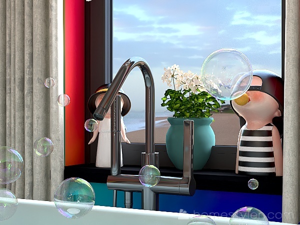 Children's bathroom 3d design renderings