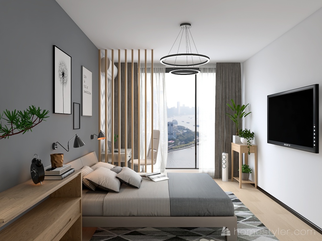 #Спальня в скандинавском стиле 3d design renderings