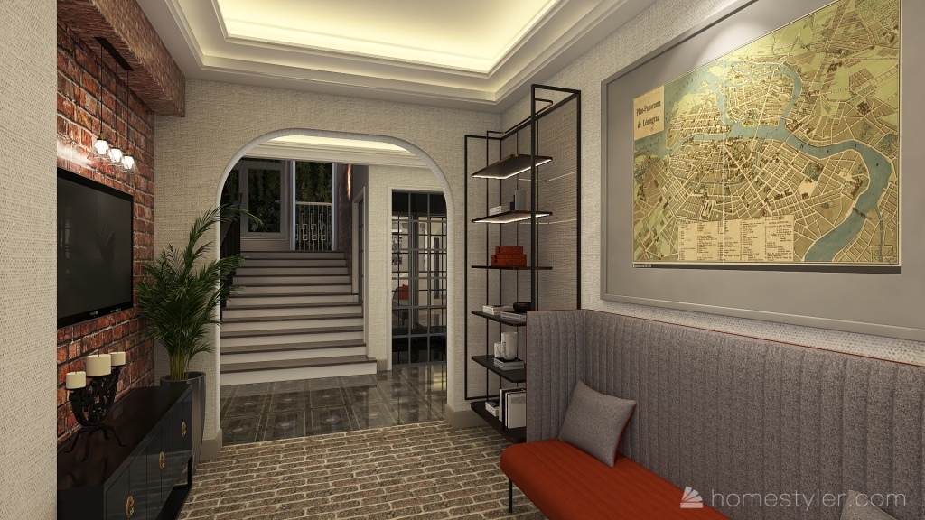 Contemporary Hallway5 3d design renderings