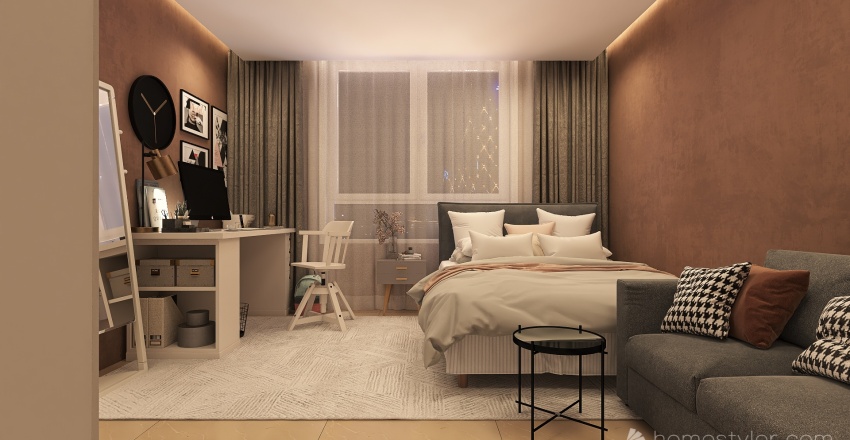 quiet  bedroom 3d design renderings