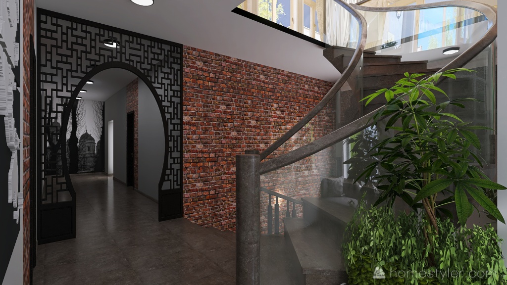 Contemporary Hallway14 3d design renderings