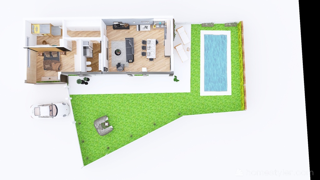 loft con piscina 3d design renderings