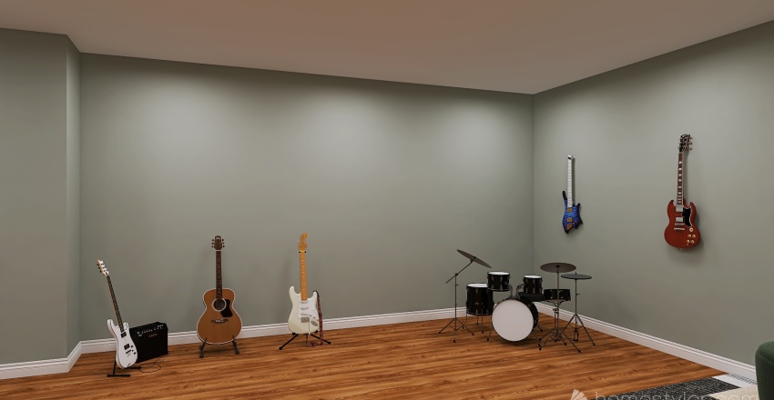 Music Room 3d design renderings
