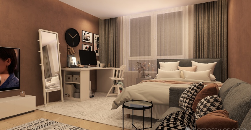 quiet  bedroom 3d design renderings