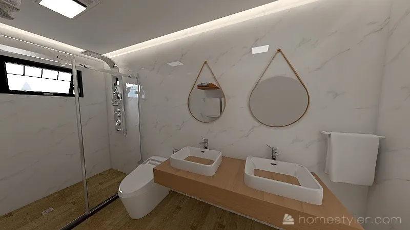 Banheiro Suite 3d design renderings