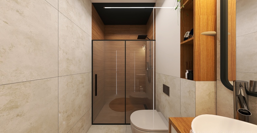 Łazienka z prysznicem -  wersja ostateczna 3d design renderings