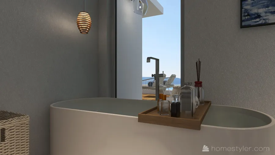 Costal Bathroom 1 3d design renderings