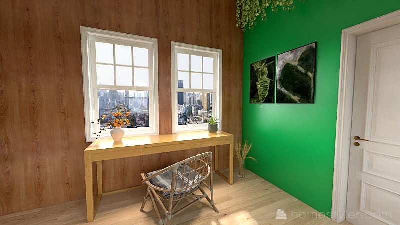 wood room 3d design renderings