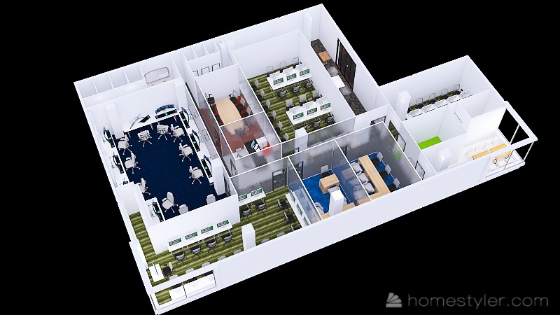 MARS Office Floor Plan 23-03-22 3d design renderings
